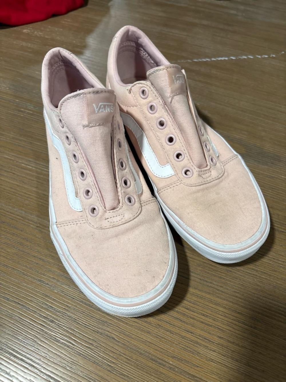 Vans Low-Top Canvas Sneakers in Blush Pink
